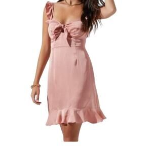 Astr the Label dress Marla ruffle minidress pink X-Small XS
